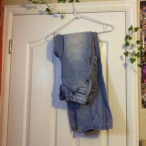 Light blue wash straight leg “baggy” style jean